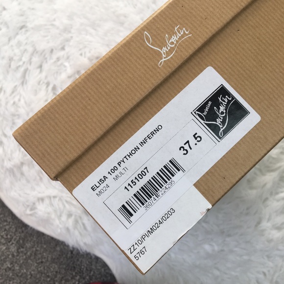 Christian Louboutin Elisa 100 Python Inferno Pump - Picture 2 of 8